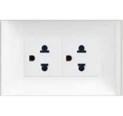 Bộ ổ cắm đôi chuẩn Âu Mỹ 2P+E 16A - 250V