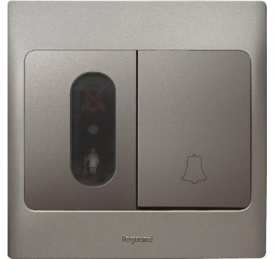 Bộ nút nhấn chuông và yêu cầu dọn phòng màu Xám đen