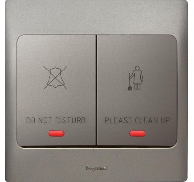 Bộ công tắc chống làm phiền màu Xám đen