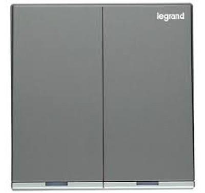 BỘ CÔNG TẮC ĐÔI MÀU XÁM ĐEN