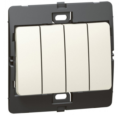 Công tắc bốn 10A - 250V màu ngọc trai